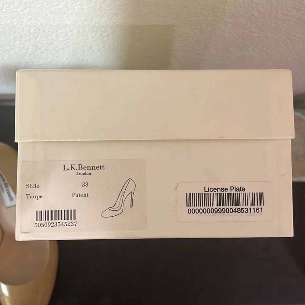 LK Bennett Shilo Taupe Patent Heels - Picture 4 of 16